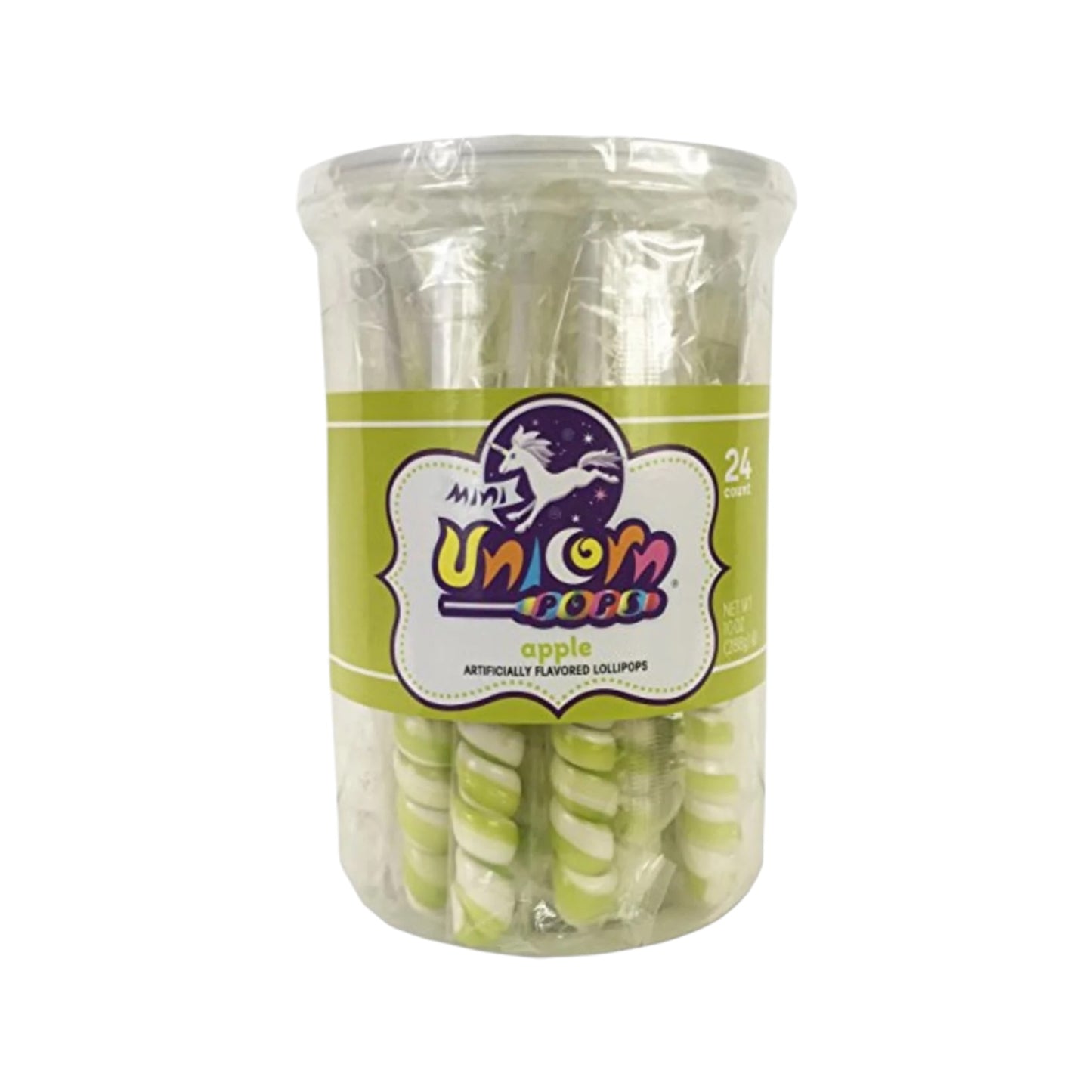 Bright Green Mini Unicorn Lollipop, Single Lollipop