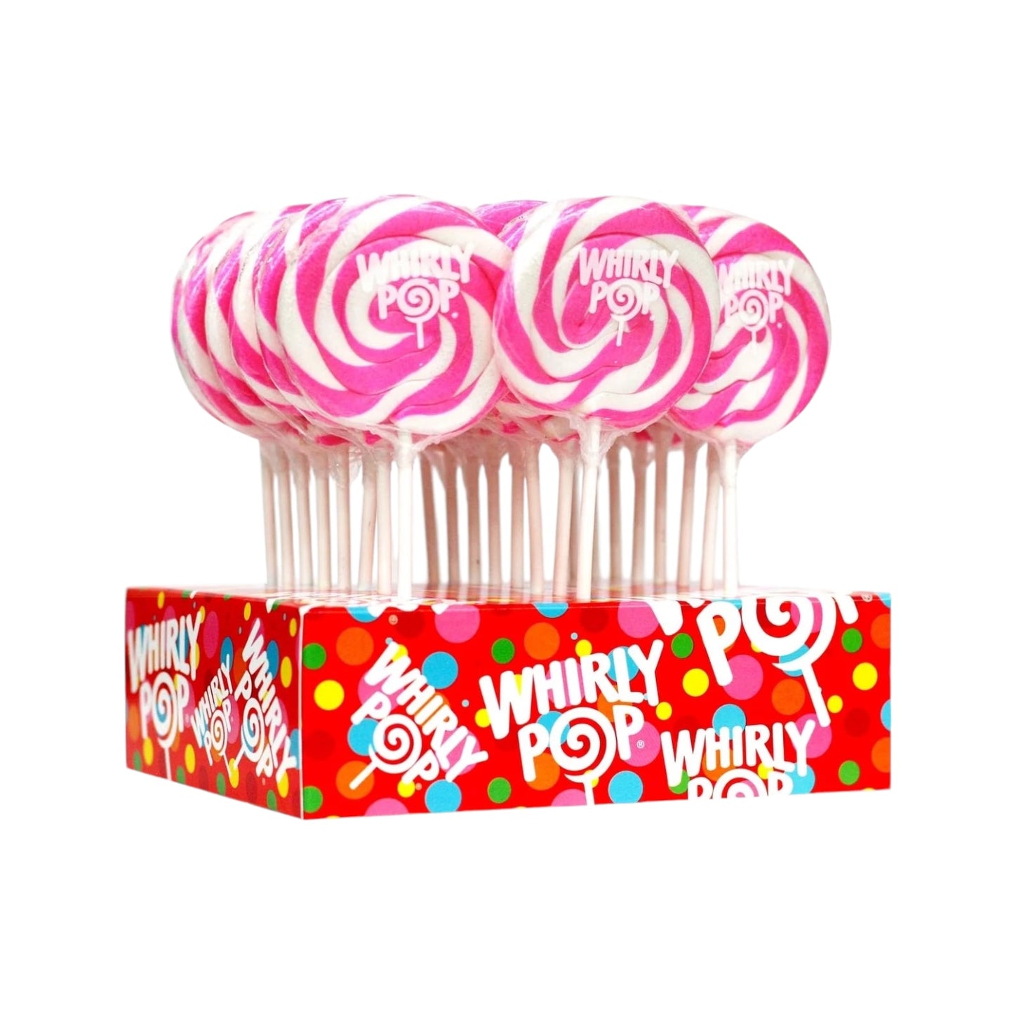 Hot Pink Whirly Pop Lollipop, 1.5 oz (3 inch)