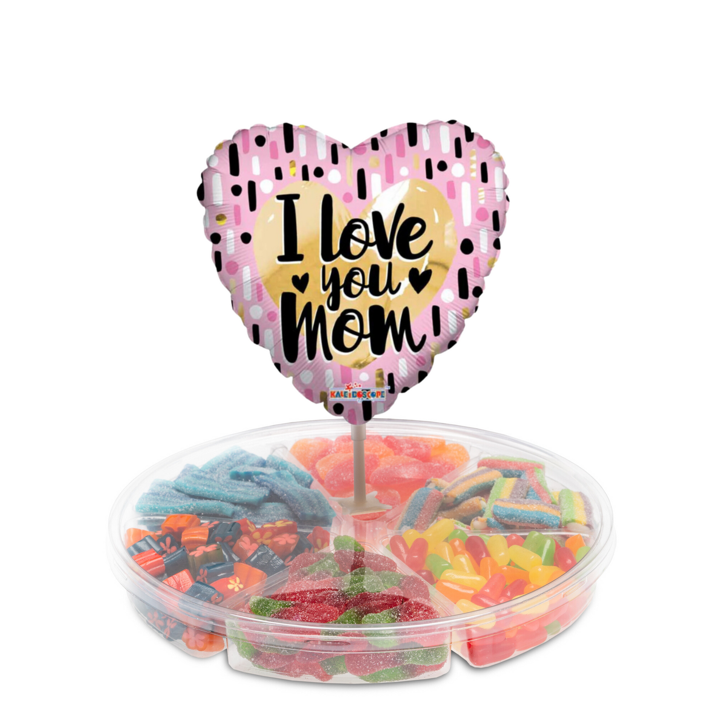 Medium Platter with I Love You Mom Balloon