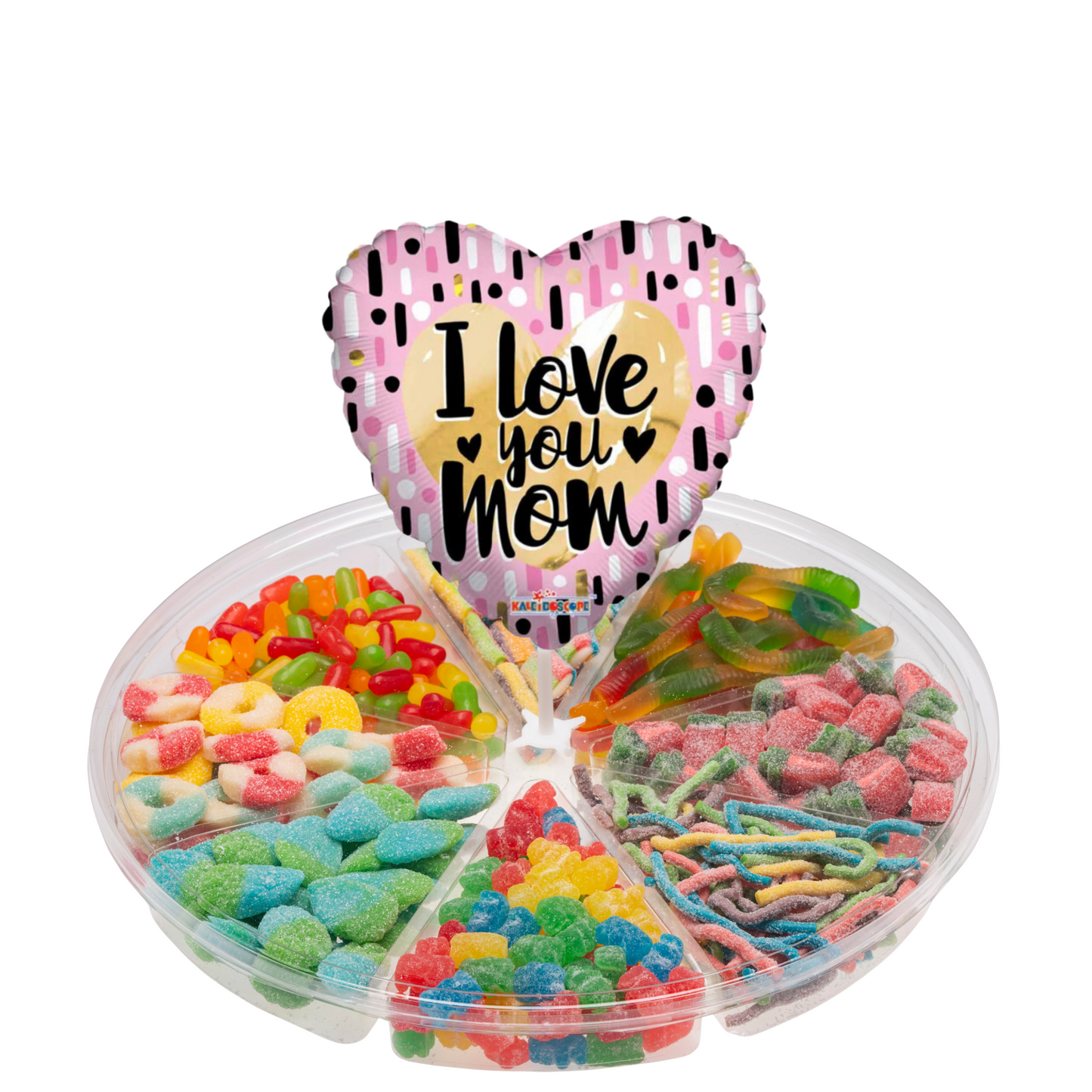 XL Platter with I love You Mom Balloon