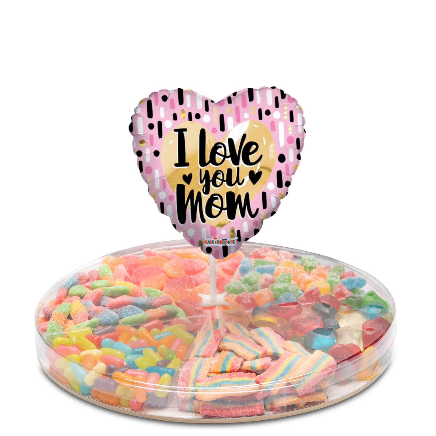 Large Platter with I Love You Mom Balloon