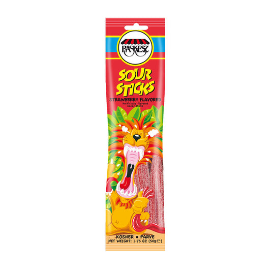 Paskesz Sour Sticks Strawberry