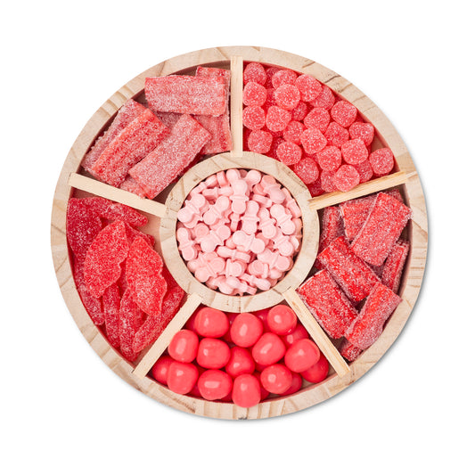 Pink Wooden Round Platter, Small