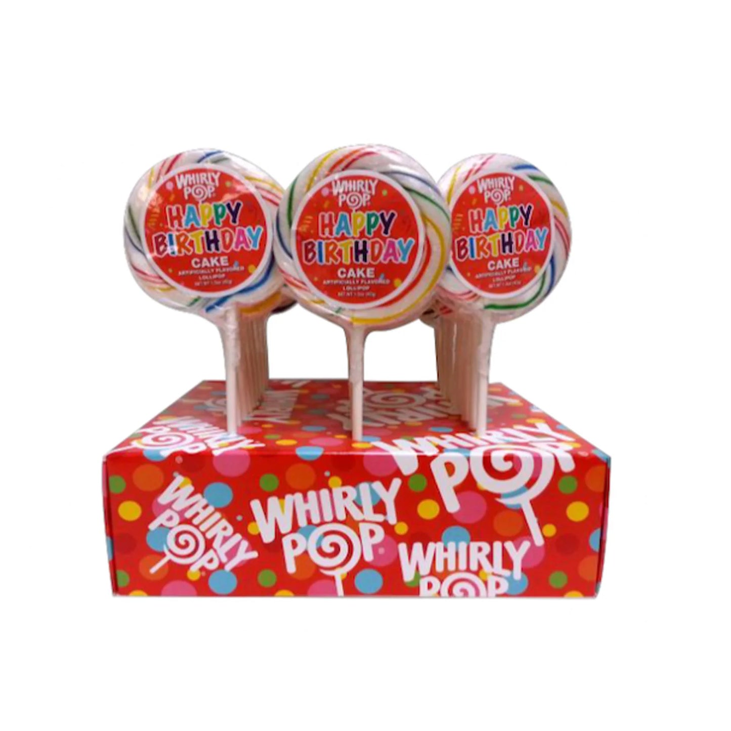 Birthday Cake Whirly Pop, 1.5 oz (3 inch)