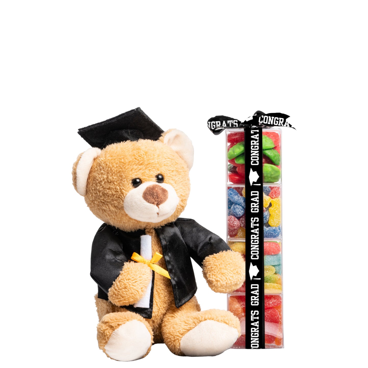 Graduation Stack with Teddy- 4 cubes