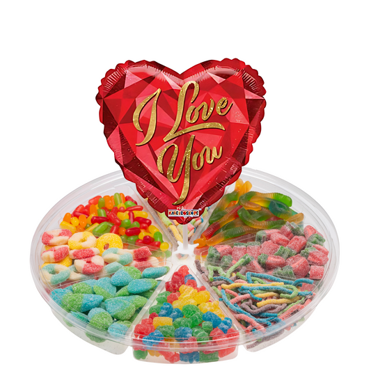 XL Platter With I Love You Balloon